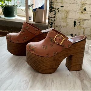 ASOS Extreme High Platform Wooden Clogs